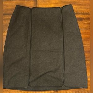 Grace Dane Lewis Charcoal Gray Cannes Skirt w/ Piping and Side Zipper Size 14